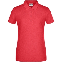 Ladies' Basic Polo - Carmine red melange