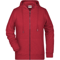 Ladies' Zip Hoody - Carmine red melange