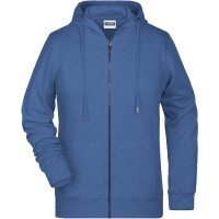 Ladies' Zip Hoody - Light denim melange