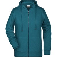 Ladies' Zip Hoody - Petrol melange