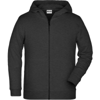 Children's Zip Hoody - Black heather