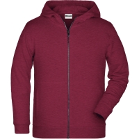 Children's Zip Hoody - Burgundy melange