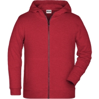 Children's Zip Hoody - Carmine red melange