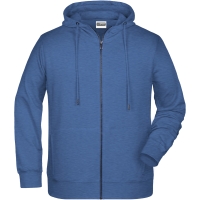 Men's Zip Hoody - Light denim melange