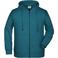 Men's Zip Hoody - Petrol melange