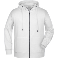 Men's Zip Hoody - White