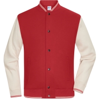 College-Jacket UNISEX - Carmine red/sandstone