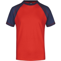 Men's Raglan-T - Red/navy