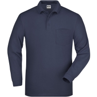 Polo Piqué Long-Sleeved - Navy