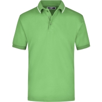 Polo Tipping - Lime green/white