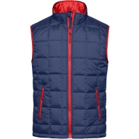 Men's Padded Light Weight Vest - Navy/red