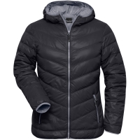 Ladies' Down Jacket - Black/grey