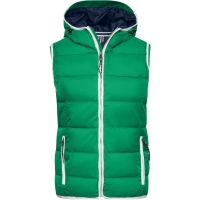 Ladies' Maritime Vest - Irish green/white