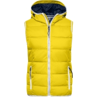 Ladies' Maritime Vest - Sun yellow/white