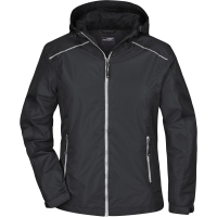 Ladies' Rain Jacket - Black/silver