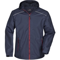 Men's Rain Jacket - Navy/red