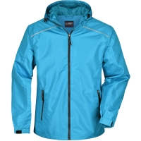 Men's Rain Jacket - Turquoise/iron grey