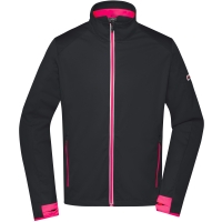 Men's Sports Softshell Jacket - Black/light red