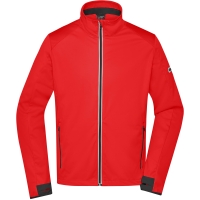 Men's Sports Softshell Jacket - Bright orange/black