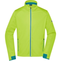 Men's Sports Softshell Jacket - Bright yellow/bright blue