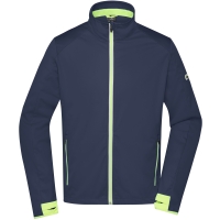 Men's Sports Softshell Jacket - Navy/bright yellow