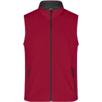 Men's Promo Softshell Vest - Red/black