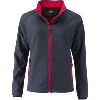 Ladies' Promo Softshell Jacket - Iron grey/red