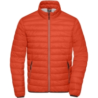 Men's Down Jacket - Burnt orange/silver