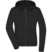 Ladies' Hooded Softshell Jacket - Black/black