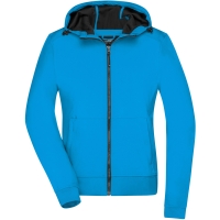 Ladies' Hooded Softshell Jacket - Blue/black