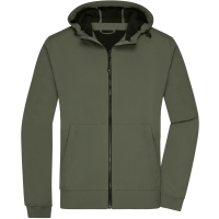 Men's Hooded Softshell Jacket - Olive/camouflage