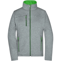 Ladies' Softshell Jacket - Dark melange/green