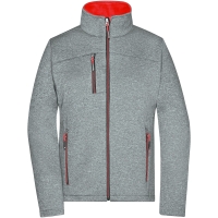 Ladies' Softshell Jacket - Dark melange/red