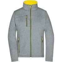 Ladies' Softshell Jacket - Dark melange/yellow