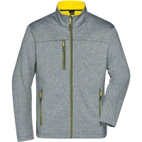 Men's Softshell Jacket - Dark melange/yellow