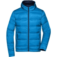 Men's Hooded Down Jacket - Blue/navy