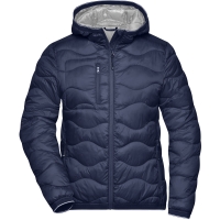 Ladies' Padded Jacket - Navy/silver