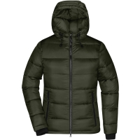 Ladies' Padded Jacket - Deep forest/yellow