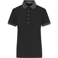 Ladies' Polo - Black/anthracite melange