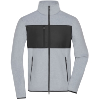 Men's Fleece Jacket - Light melange/black