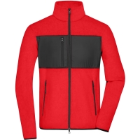 Men's Fleece Jacket - Red/black