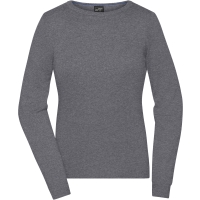 Ladies' Round-Neck Pullover - Grey heather