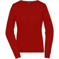 Ladies' Round-Neck Pullover - Red