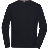 Men's Round-Neck Pullover - Black