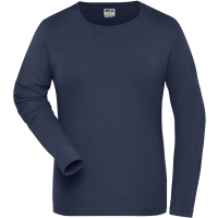 Ladies' BIO Stretch-Longsleeve Work - SOLID - - Navy