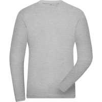 Men's BIO Stretch-Longsleeve Work - SOLID - - Grey heather