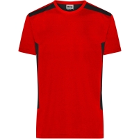 Men`s Workwear T-Shirt - STRONG - - Red/black