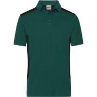 Men's Workwear Polo - STRONG - - Dark green/black