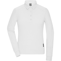 Ladies' Workwear-Longsleeve Polo - White