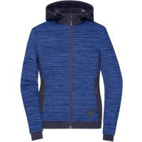 Ladies' Padded Hybrid Jacket - Royal melange/navy